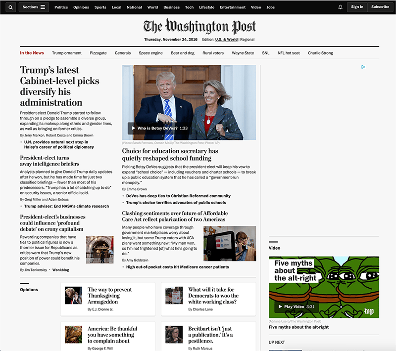 Washington Post Progressive Web App